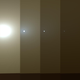 Dust dims light from the Sun.